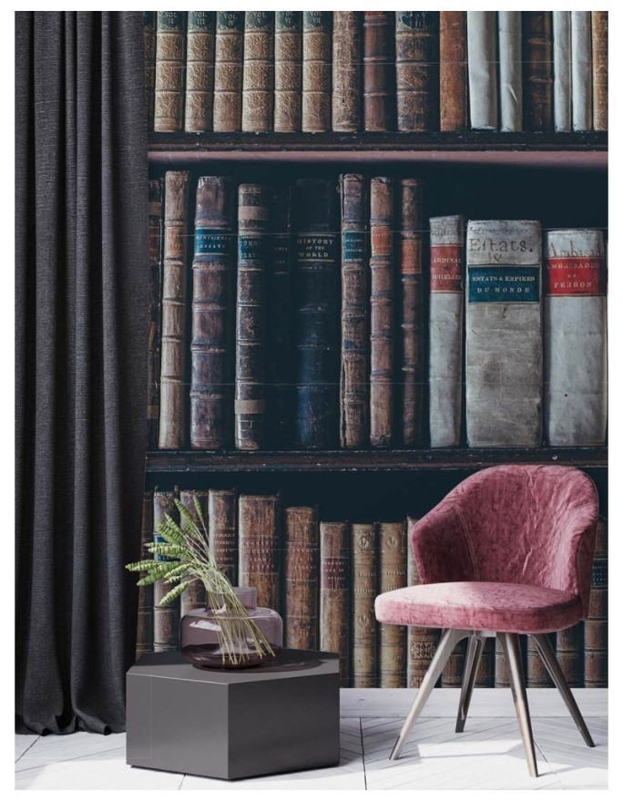Inspirational Wallpapers for the home - Book library | FEEBY