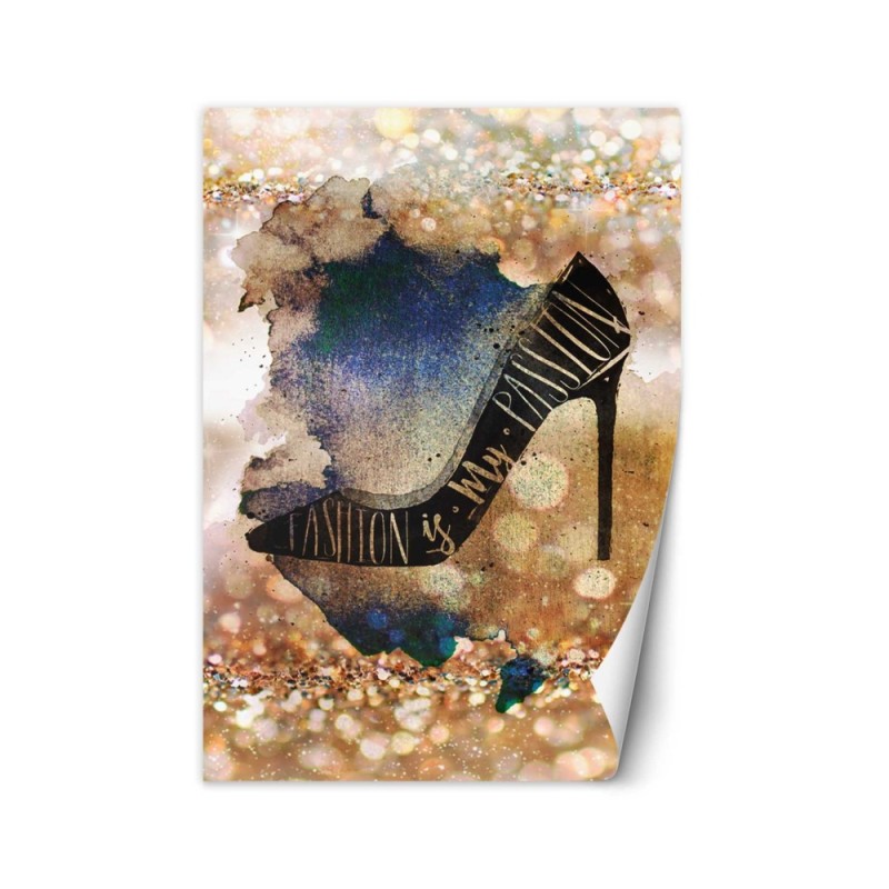 Glamour wall murals - Black pins watercolour abstract | FEEBY