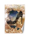 Glamour wall murals - Black pins watercolour abstract | FEEBY