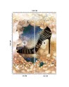Glamour wall murals - Black pins watercolour abstract | FEEBY