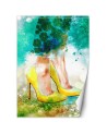 Glamour wall murals - Yellow pins watercolour abstract | FEEBY