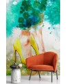 Glamour wall murals - Yellow pins watercolour abstract | FEEBY