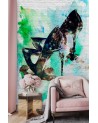 Glamour wall murals - Black stilettos watercolour abstract | FEEBY