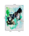 Glamour wall murals - Black stilettos watercolour abstract | FEEBY