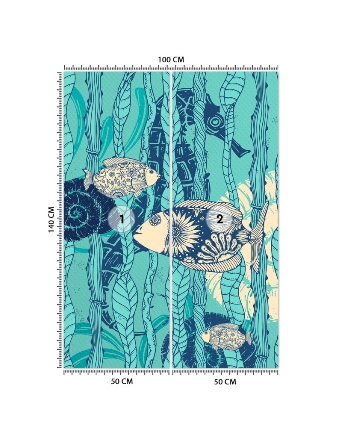 Wall murals - Fish watercolour | FEEBY