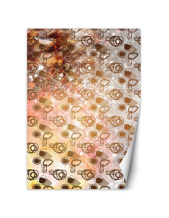 Most fashionable wall mural - Gold abstract shapes | FEEBY