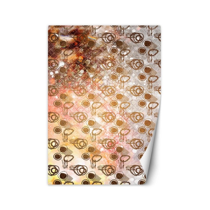 Most fashionable wall mural - Gold abstract shapes | FEEBY