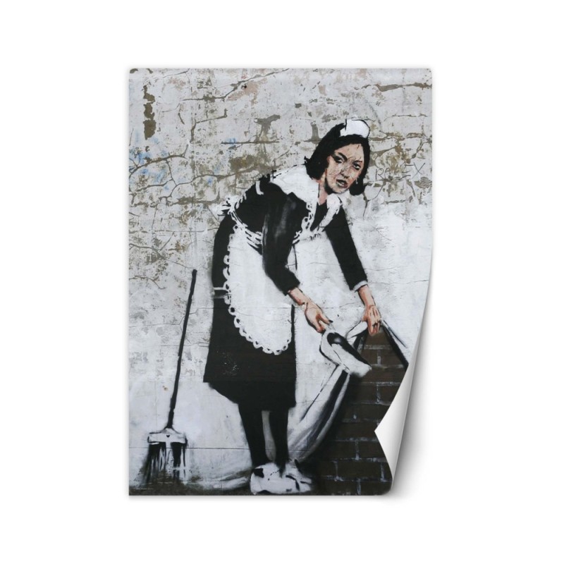 Trendy wall murals - Maid Banksy Mural Street Art | FEEBY
