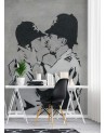 Trendy murals - Kissing policemen Banksy mural | FEEBY