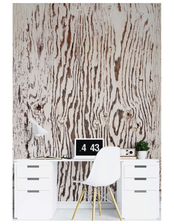 Living room wall mural - Wood macro nature | FEEBY