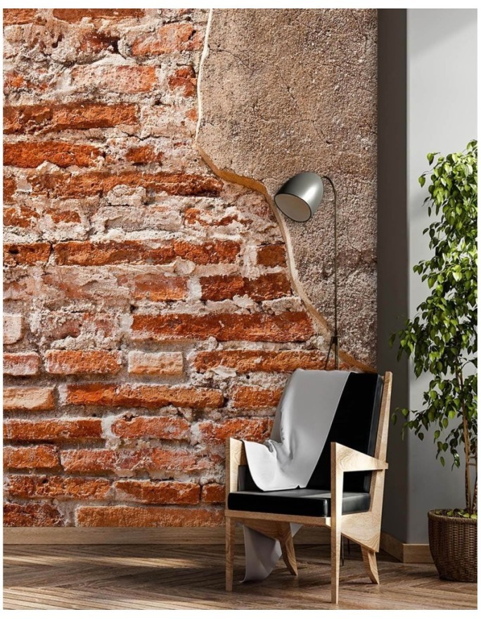 Texture wall murals - Red old brick wall | FEEBY