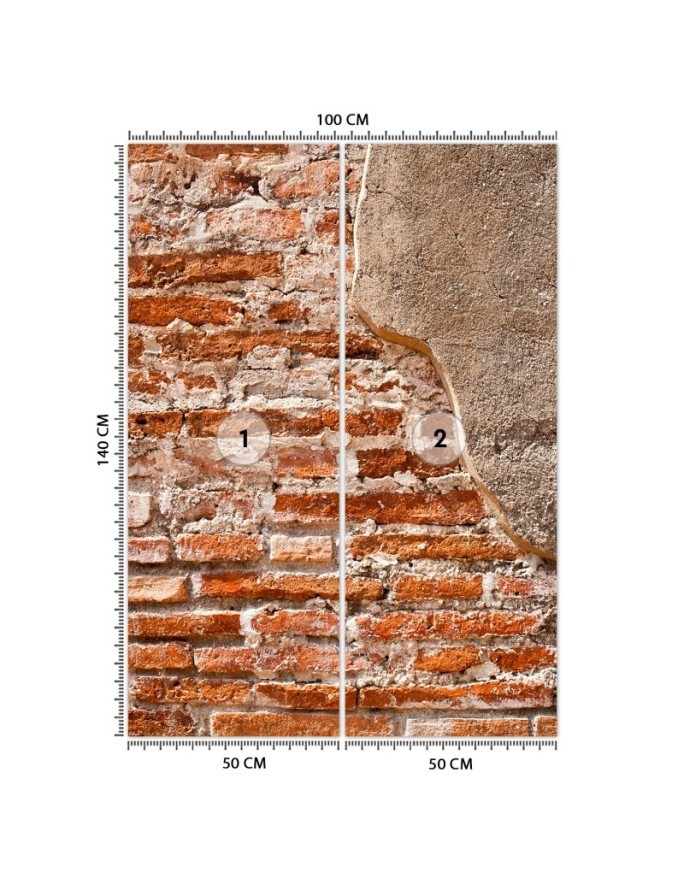 Texture wall murals - Red old brick wall | FEEBY