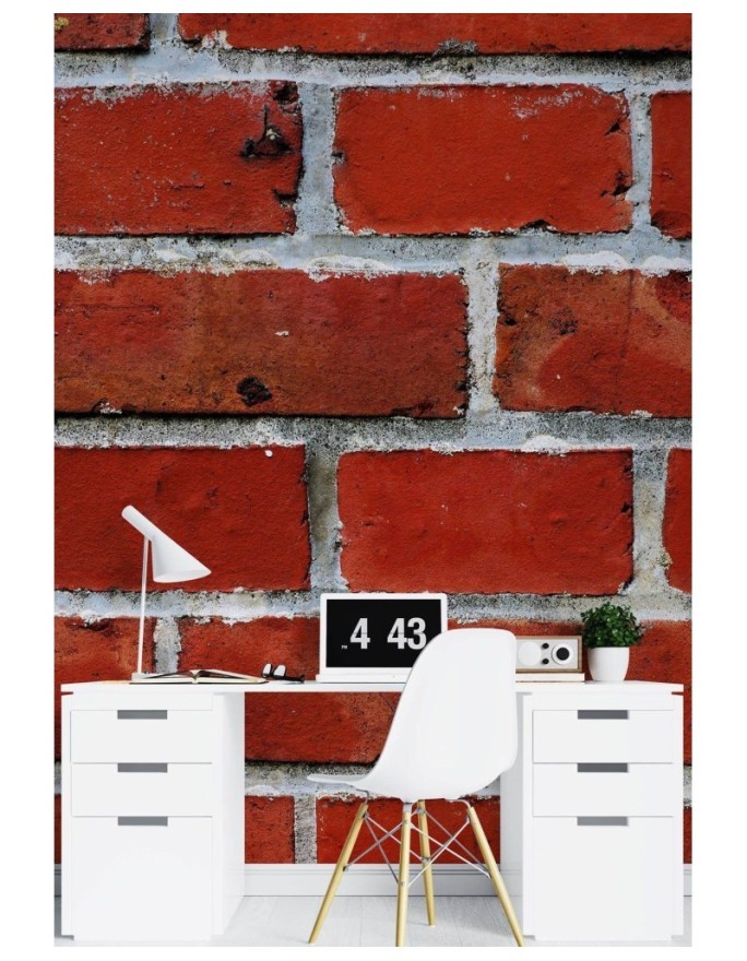 Wall mural - Red brick macro | FEEBY