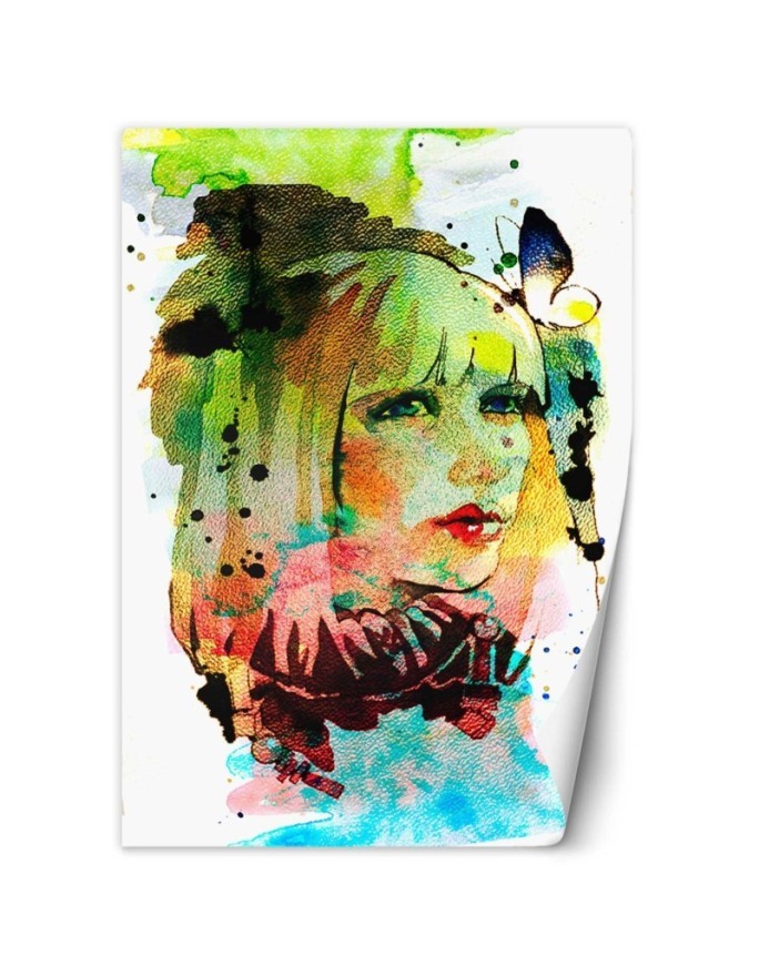 Stylish Wallpapers - Portrait of a woman watercolour abstract | FEEBY