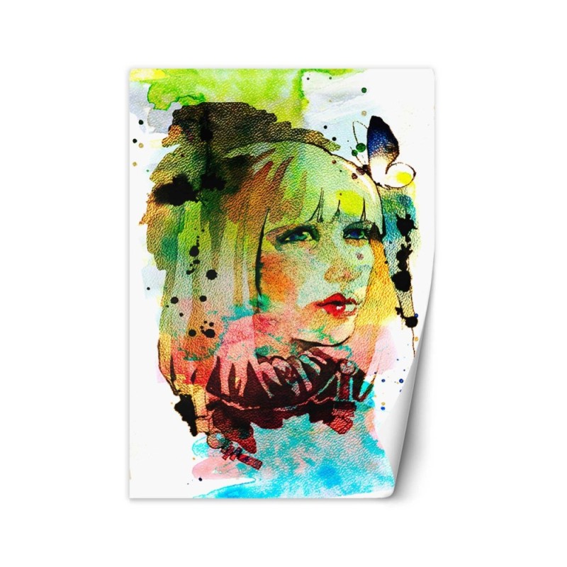 Stylish Wallpapers - Portrait of a woman watercolour abstract | FEEBY