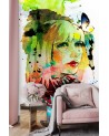 Stylish Wallpapers - Portrait of a woman watercolour abstract | FEEBY