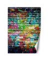 Texture wall mural - Rainbow brick | FEEBY