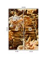 Glamour wall mural - Golden flowers | FEEBY