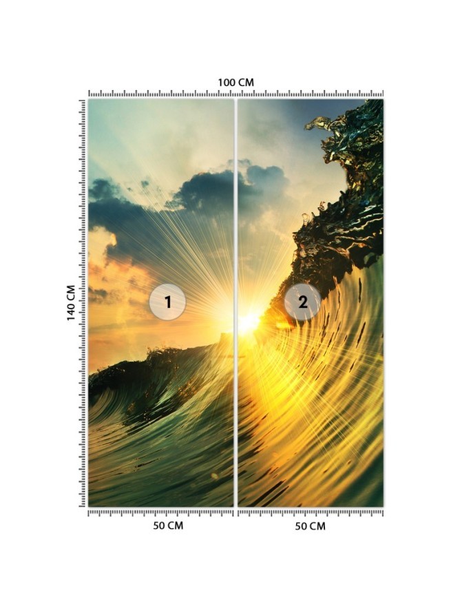 Stylish Wallpapers - Wave at sunset | FEEBY