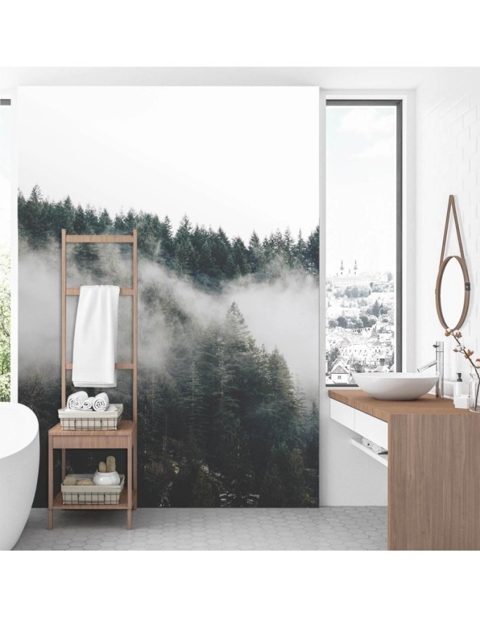 Stylish Wallpapers - Foggy forest in the mountains | FEEBY