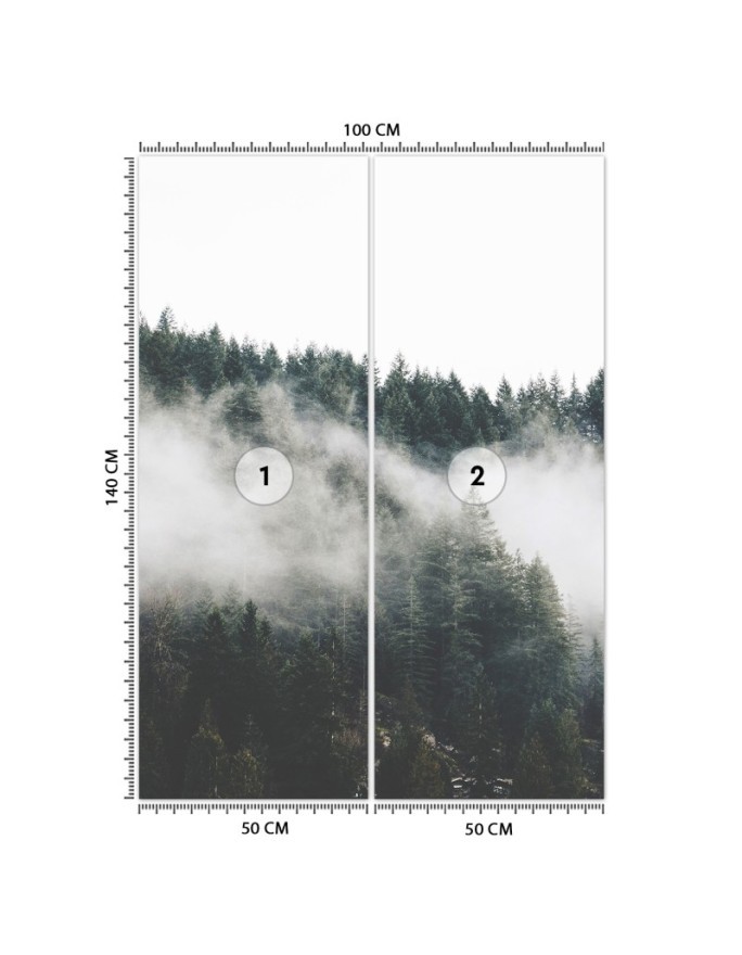 Stylish Wallpapers - Foggy forest in the mountains | FEEBY