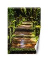 Landscape wall murals - Bridge in a green forest | FEEBY