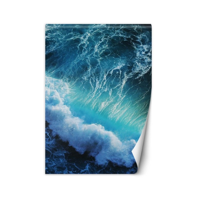 Beautiful wall murals - Stormy blue sea | FEEBY