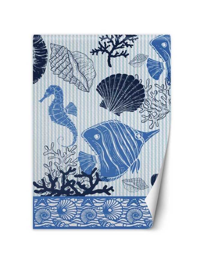 Wallpaper - Fish and shells watercolour | FEEBY