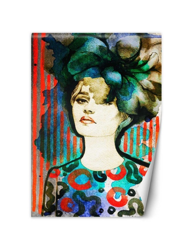 Inspirational Wallpapers - Woman in hat watercolour pattern | FEEBY