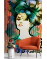 Inspirational Wallpapers - Woman in hat watercolour pattern | FEEBY
