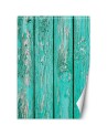Texture wall mural - Turquoise planks | FEEBY
