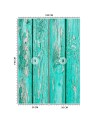 Texture wall mural - Turquoise planks | FEEBY