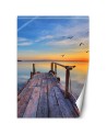 Original wall mural - Sunrise over the lake | FEEBY