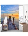 Original wall mural - Sunrise over the lake | FEEBY