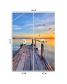 Original wall mural - Sunrise over the lake | FEEBY