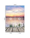 Modern wall murals for the living room - Birds by the sea | FEEBY