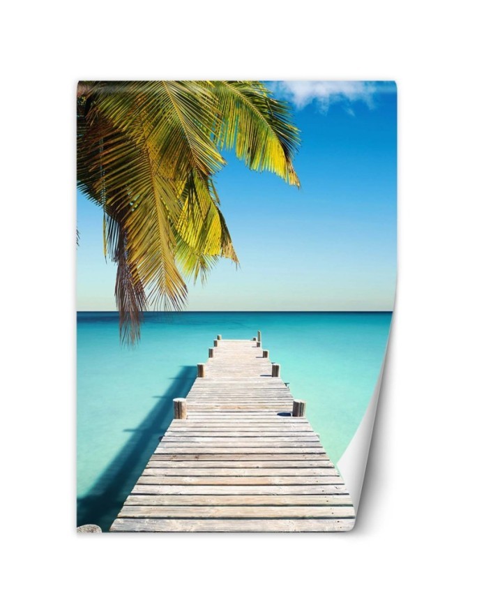 Exotic wall murals - Palm beach tropical ocean | FEEBY