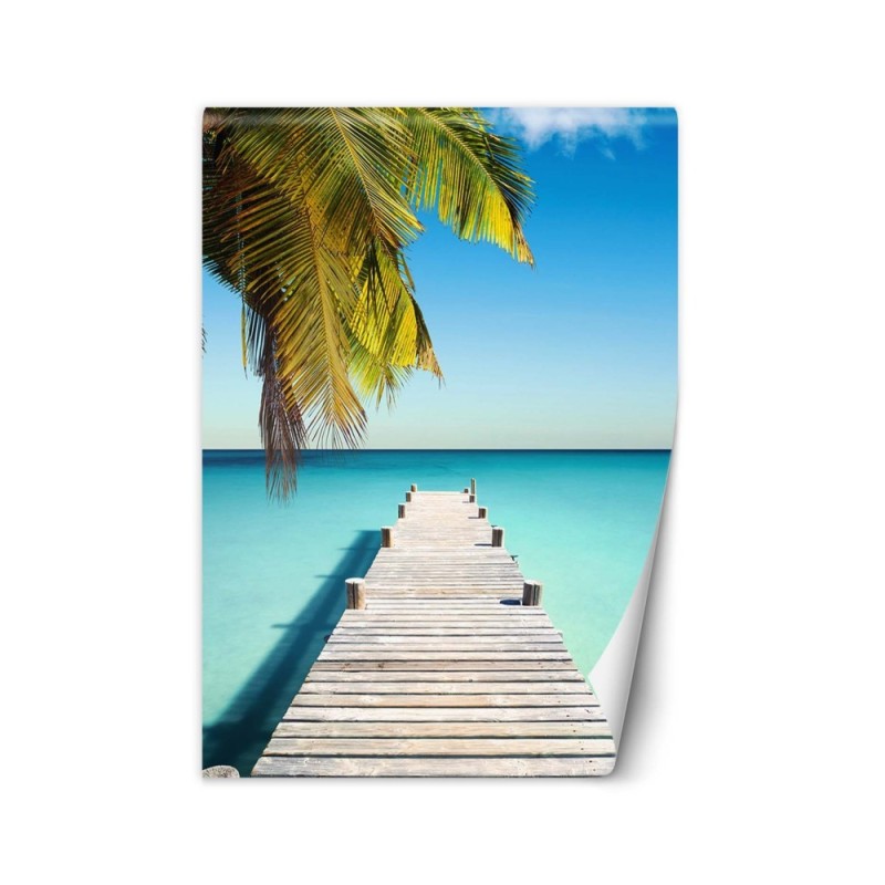 Exotic wall murals - Palm beach tropical ocean | FEEBY
