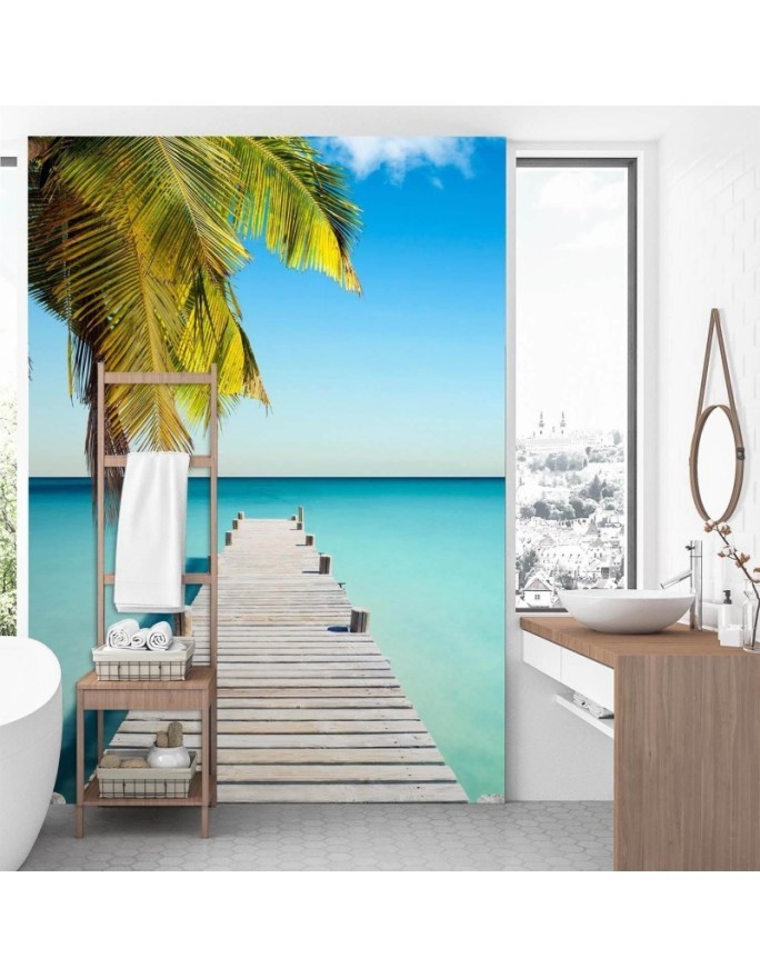 Exotic wall murals - Palm beach tropical ocean | FEEBY