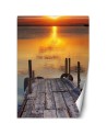 Wall mural for living room - Bridge at sunset | FEEBY