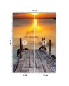Wall mural for living room - Bridge at sunset | FEEBY