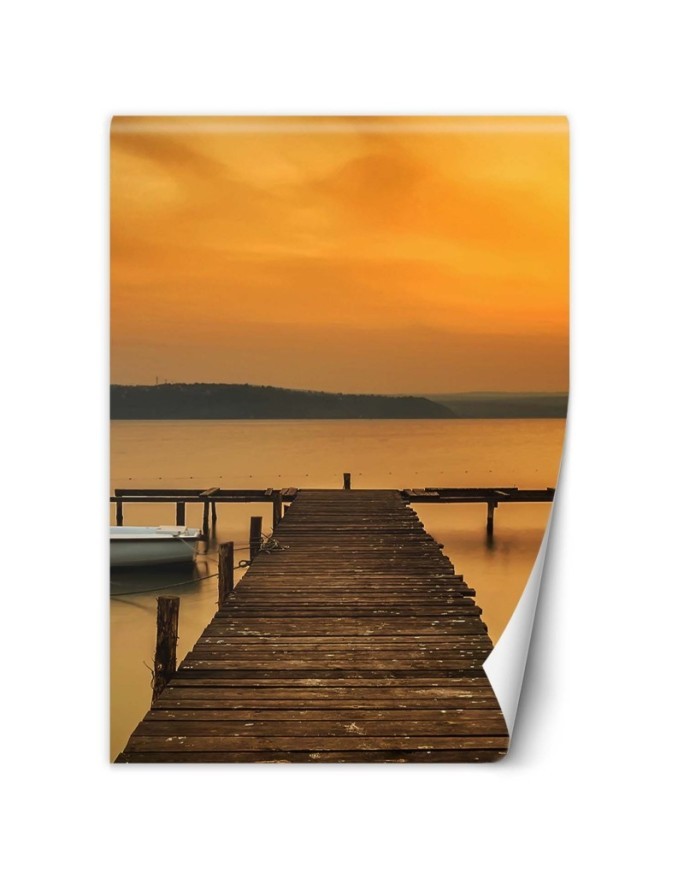 Lounge mural - Platform at sunset | FEEBY
