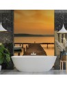 Lounge mural - Platform at sunset | FEEBY