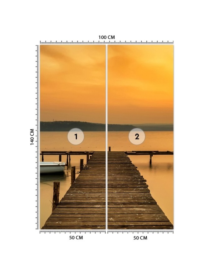 Lounge mural - Platform at sunset | FEEBY