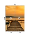 Lounge mural - Platform at sunset | FEEBY
