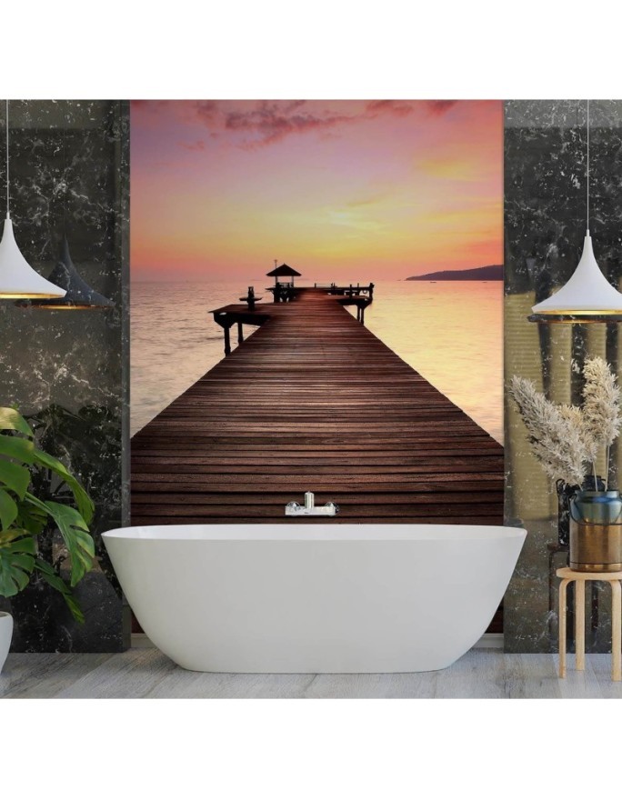 Living room Wallpaper - Platform sunset | FEEBY