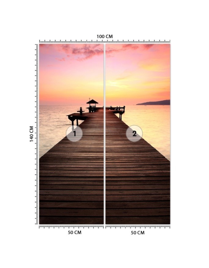 Living room Wallpaper - Platform sunset | FEEBY