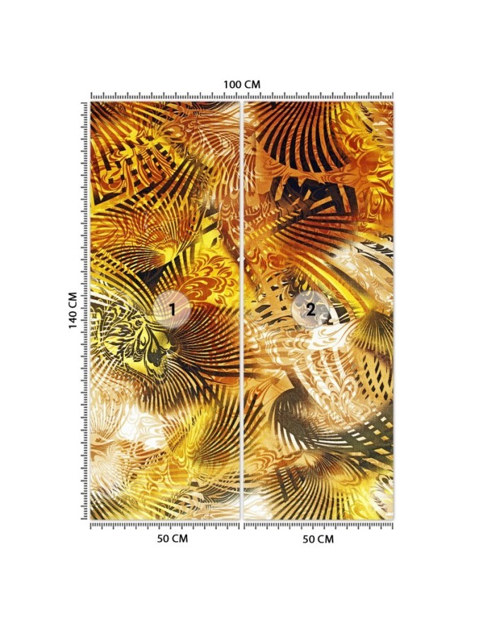Exclusive wall murals for the living room - African glamour designs | FEEBY