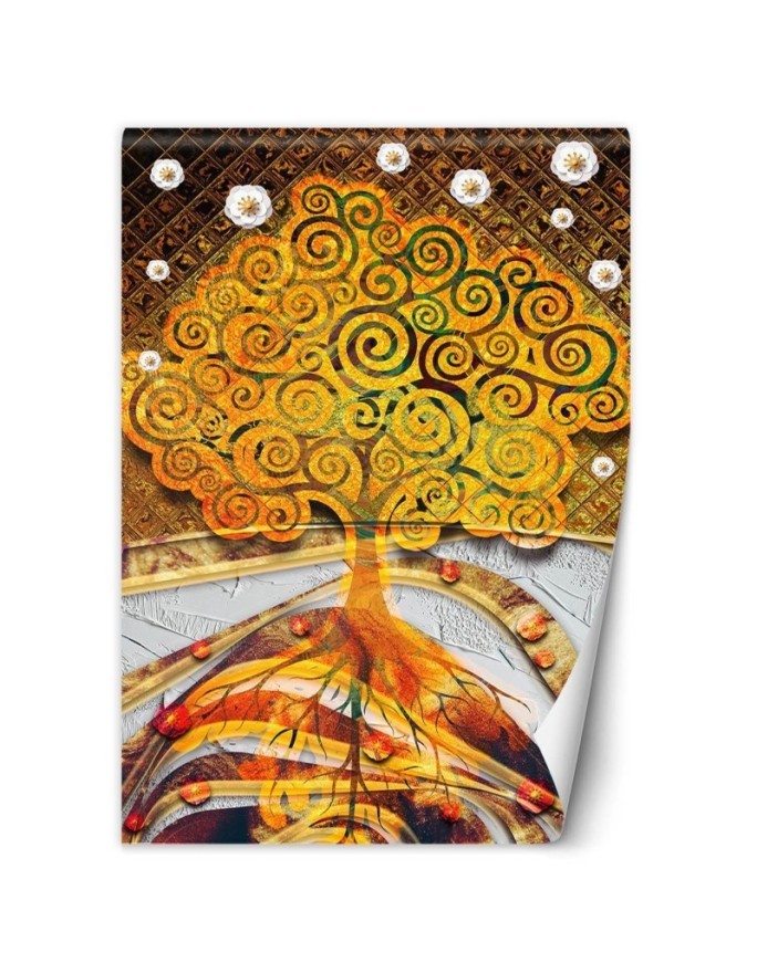 Original wall murals for the living room - Tree of life by Gustav Klimt | FEEBY