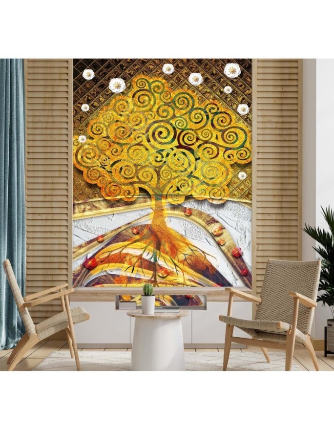Original wall murals for the living room - Tree of life by Gustav Klimt | FEEBY